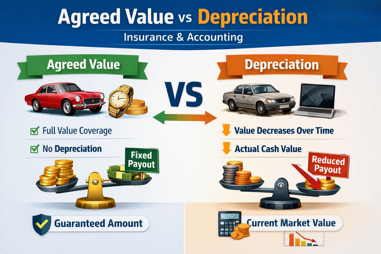 Agreed Value vs Depreciation: Insurance and Accounting